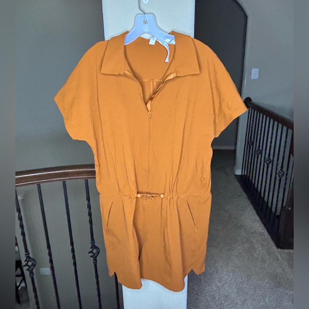 Lululemon Stretch Rib Pocketed Romper Style #W1CSYS Size 10 Travel Sporty
